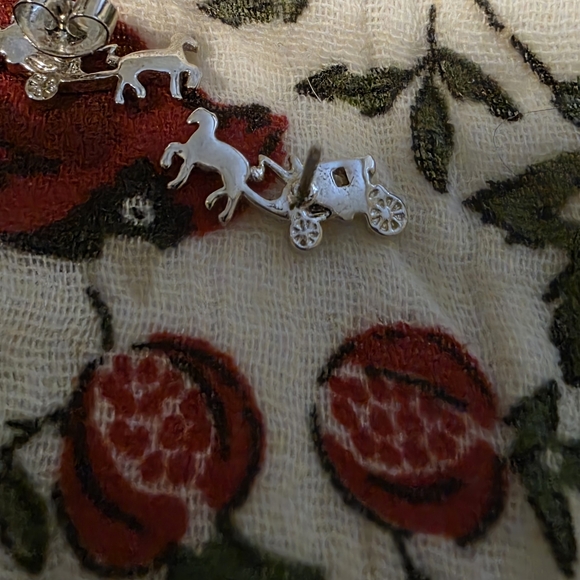 Coach Gold Horse & Carriage Earrings - Picture 7 of 10